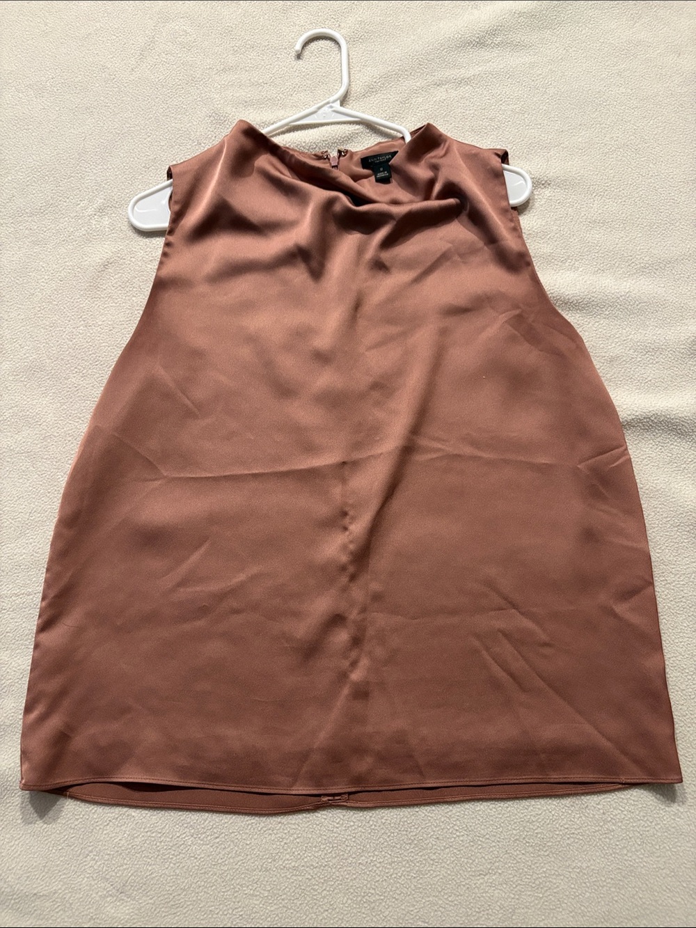 Ann Taylor Factory Satin Dress in Mauve Pink